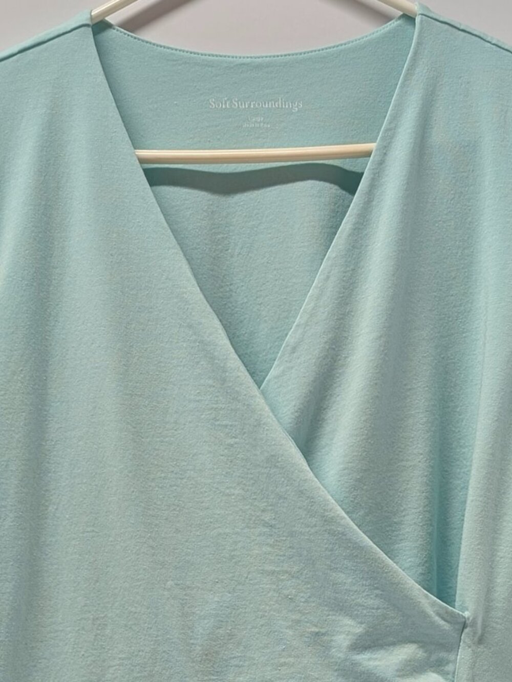 Soft Surroundings “Alyssa Knit Tank” Sleeveless Blouse In Aqua Tint - Picture 6 of 8